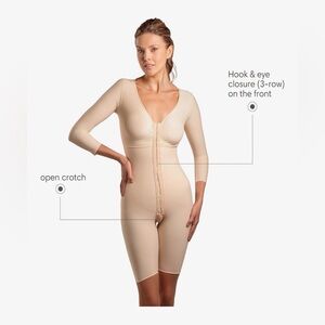 Isavela Full Body Suit Mid Thigh Plastic Surgery Compression Garment - 2XL
